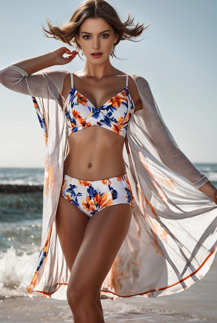 3 pieces sexy print bikini women high waist swimsuit cover up swimwear female lady bathing suit swimming summer beachwear 127132