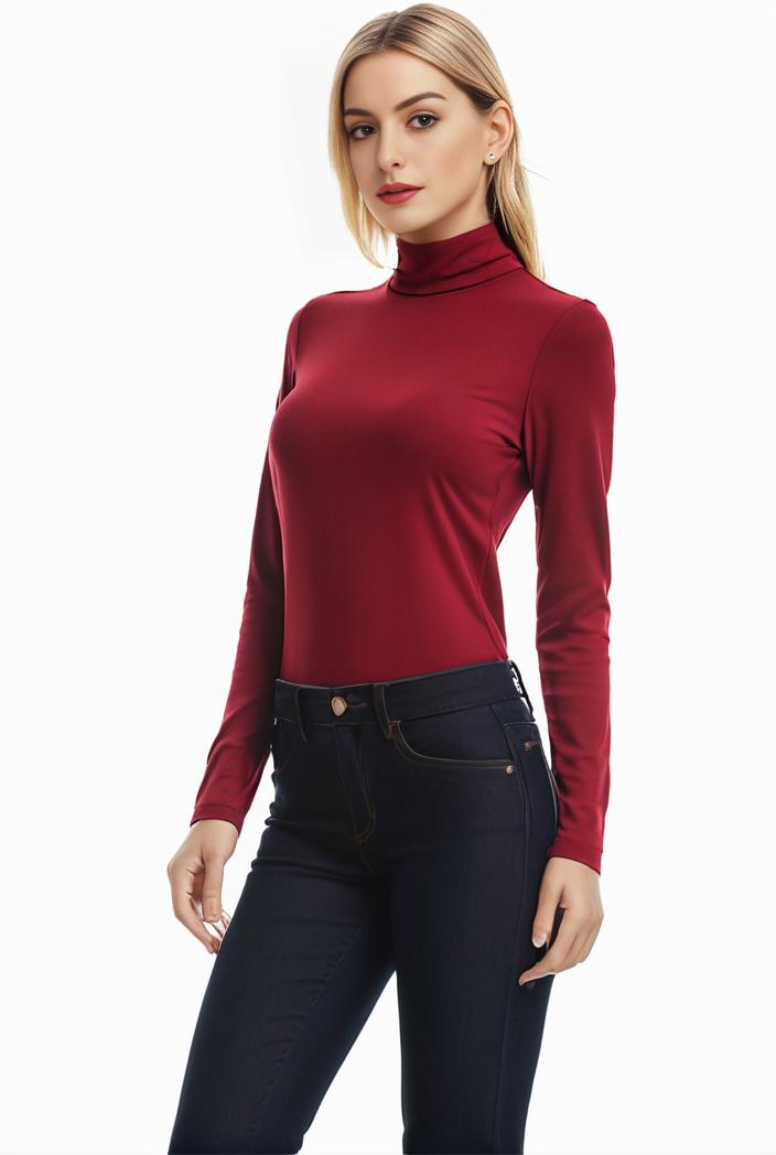 3 sets of turtleneck tees comfy long sleeve shirt perfect for spring autumn women s apparel 112340
