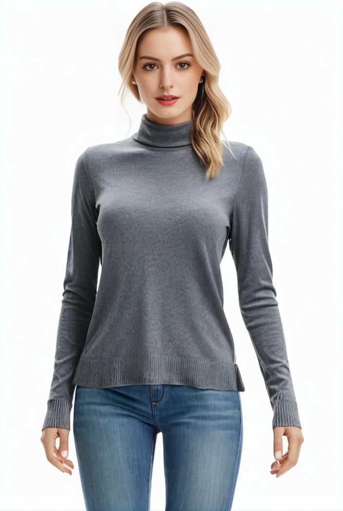 3 sets of turtleneck tees comfy long sleeve shirt perfect for spring autumn women s apparel 112351