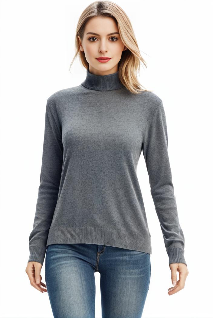 3 sets of turtleneck tees comfy long sleeve shirt perfect for spring autumn women s apparel 112356