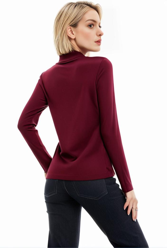 3 sets of turtleneck tees comfy long sleeve shirt perfect for spring autumn women s apparel 112354