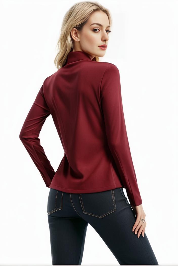 3 sets of turtleneck tees comfy long sleeve shirt perfect for spring autumn women s apparel 112357