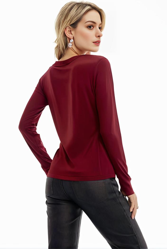 3 sets of turtleneck tees comfy long sleeve shirt perfect for spring autumn women s apparel 112359