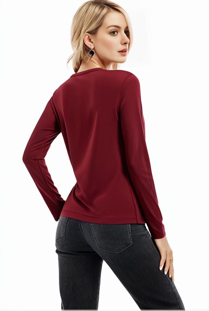 3 sets of turtleneck tees comfy long sleeve shirt perfect for spring autumn women s apparel 112358