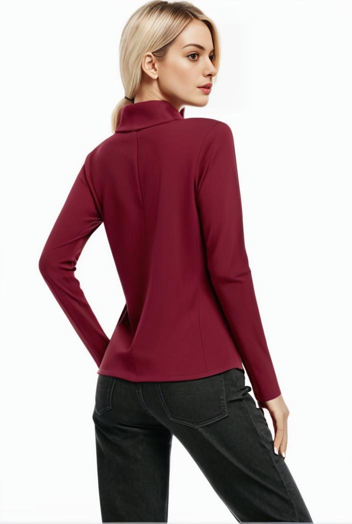 3 sets of turtleneck tees comfy long sleeve shirt perfect for spring autumn women s apparel 112360