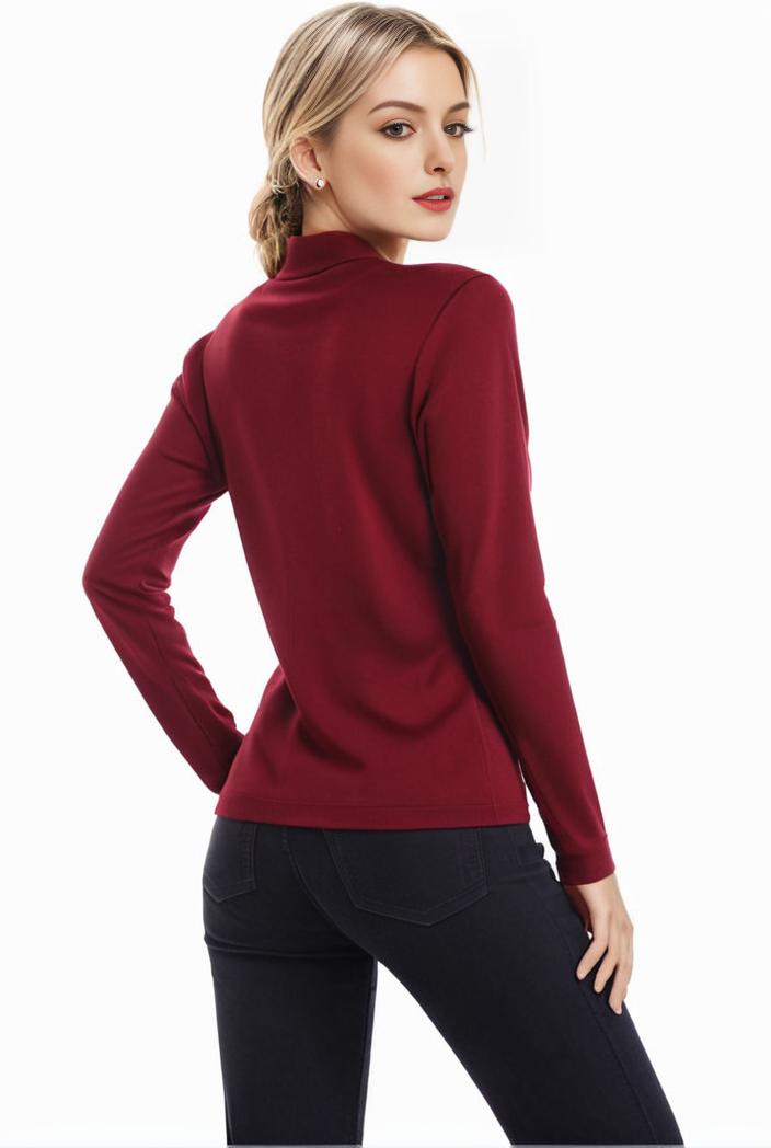 3 sets of turtleneck tees comfy long sleeve shirt perfect for spring autumn women s apparel 112363