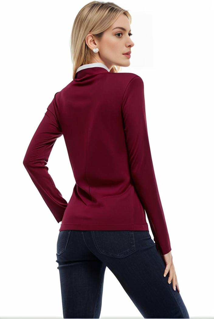 3 sets of turtleneck tees comfy long sleeve shirt perfect for spring autumn women s apparel 112362