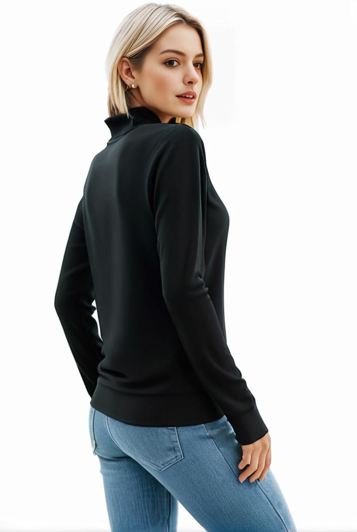 3 sets of turtleneck tees comfy long sleeve shirt perfect for spring autumn women s apparel 112364