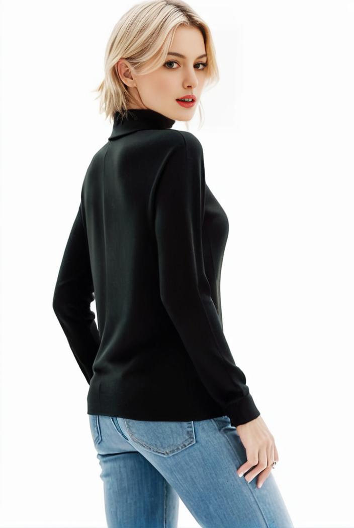 3 sets of turtleneck tees comfy long sleeve shirt perfect for spring autumn women s apparel 120560