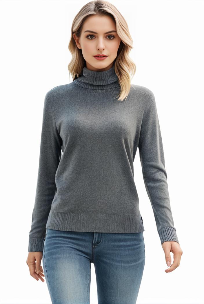 3 sets of turtleneck tees comfy long sleeve shirt perfect for spring autumn women s apparel 107679