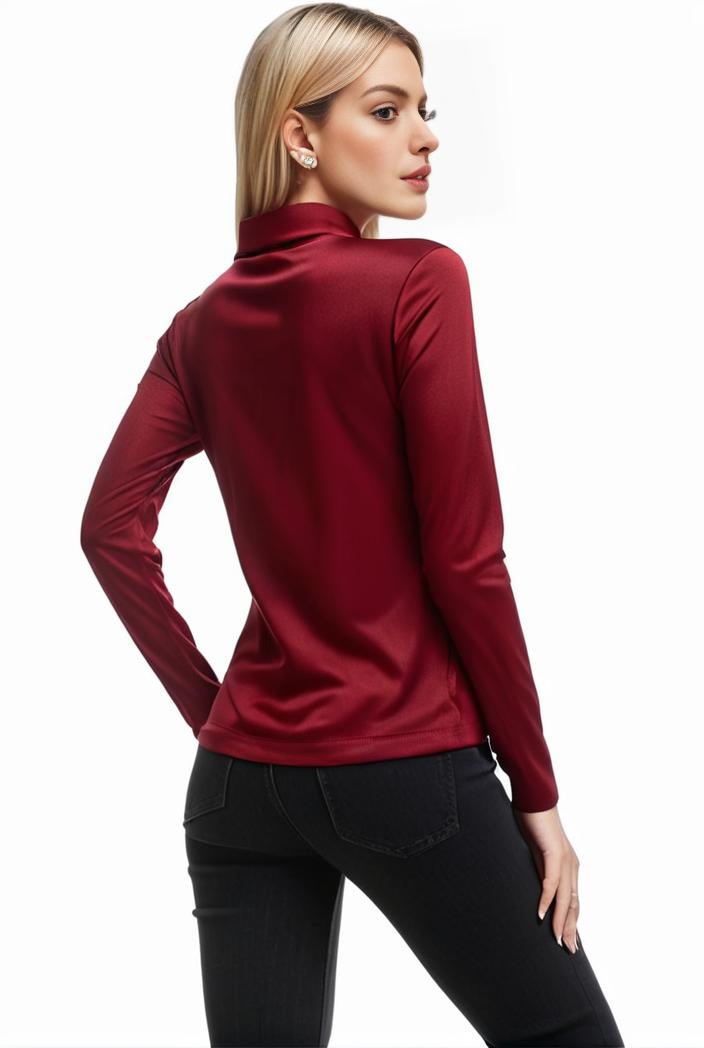 3 sets of turtleneck tees comfy long sleeve shirt perfect for spring autumn women s apparel 107687