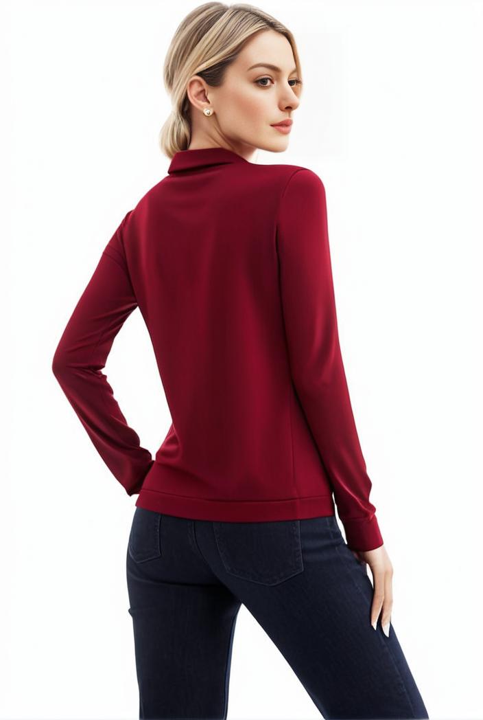 3 sets of turtleneck tees comfy long sleeve shirt perfect for spring autumn women s apparel 107689