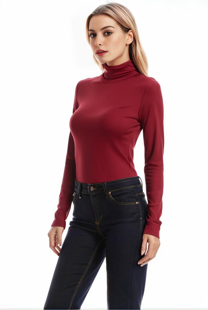 3 sets of turtleneck tees comfy long sleeve shirt perfect for spring autumn women s apparel 101628