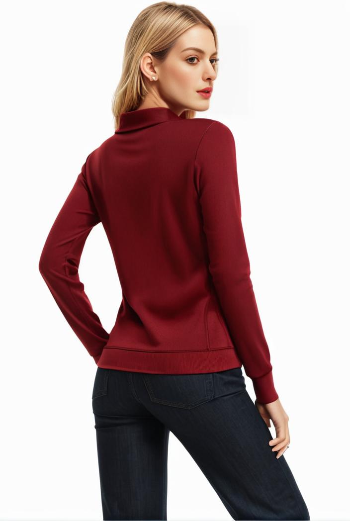 3 sets of turtleneck tees comfy long sleeve shirt perfect for spring autumn women s apparel 101637