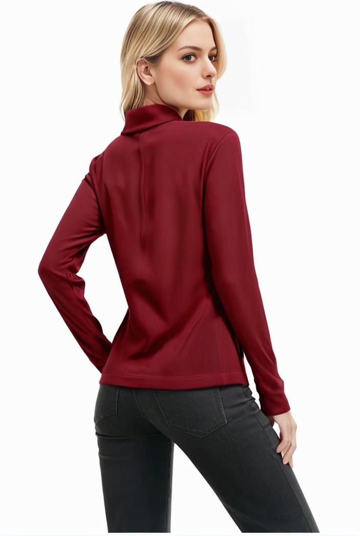 3 sets of turtleneck tees comfy long sleeve shirt perfect for spring autumn women s apparel 101639