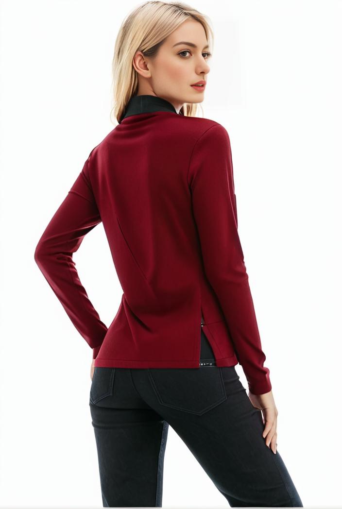 3 sets of turtleneck tees comfy long sleeve shirt perfect for spring autumn women s apparel 101641