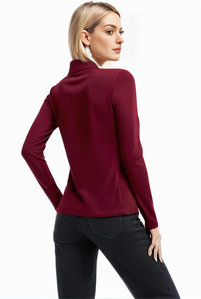 3 sets of turtleneck tees comfy long sleeve shirt perfect for spring autumn women s apparel 136825