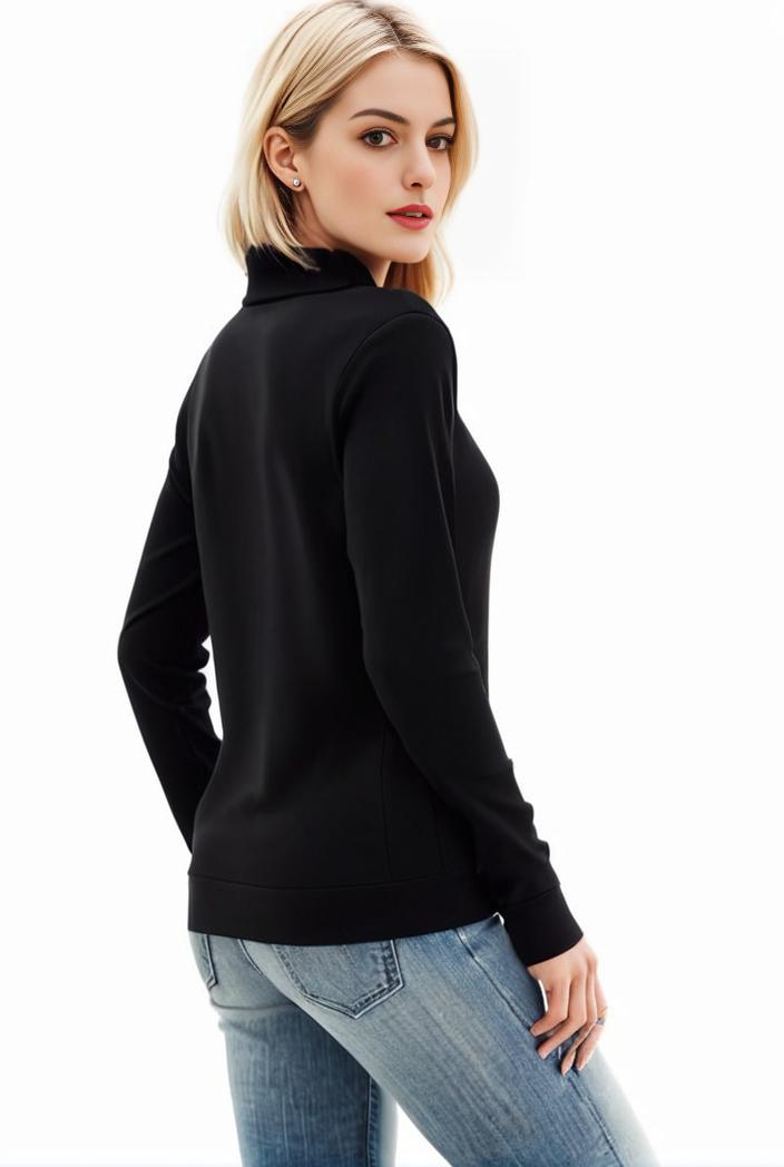 3 sets of turtleneck tees comfy long sleeve shirt perfect for spring autumn women s apparel 136834