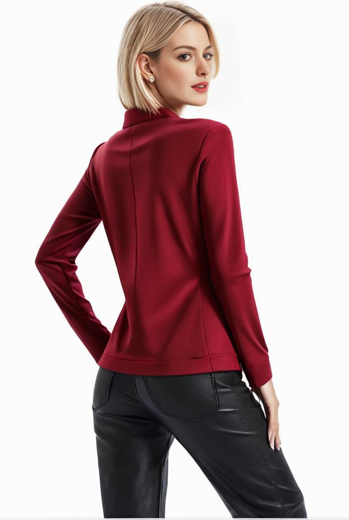 3 sets of turtleneck tees comfy long sleeve shirt perfect for spring autumn women s apparel 105353