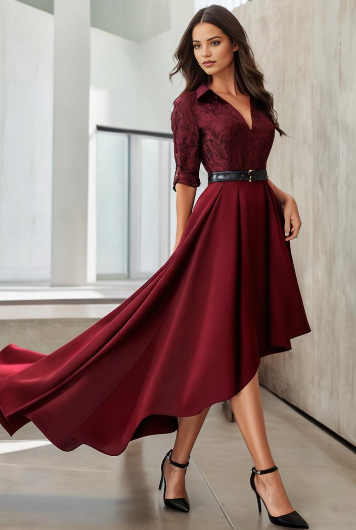 3 4 sleeve sheer sequin stripe high low hem evening dress 149826