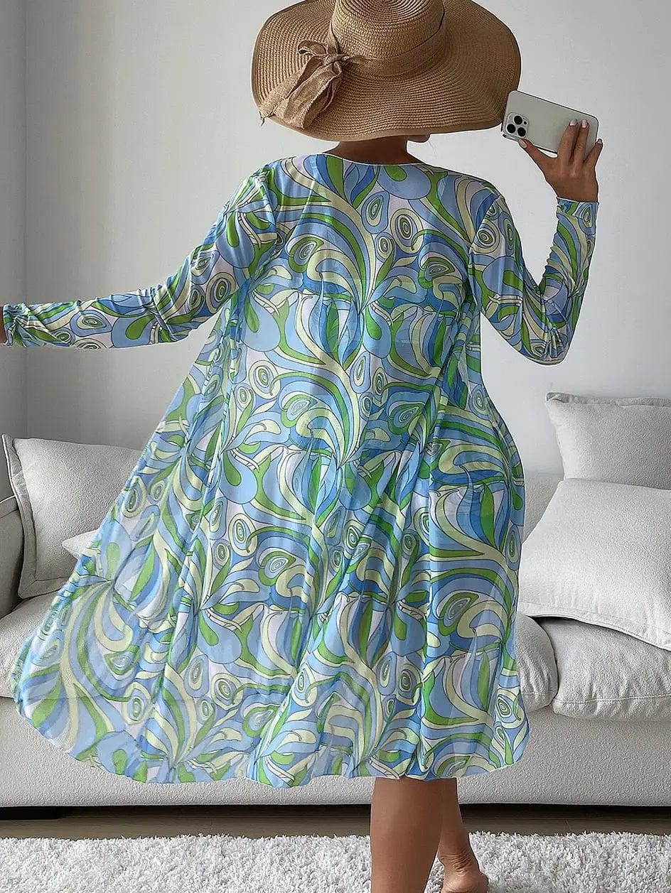 3 Pieces Sexy Print Bikini Women High Waist Swimsuit Cover Up Swimwear Female Lady Bathing Suit Swimming Summer Beachwear