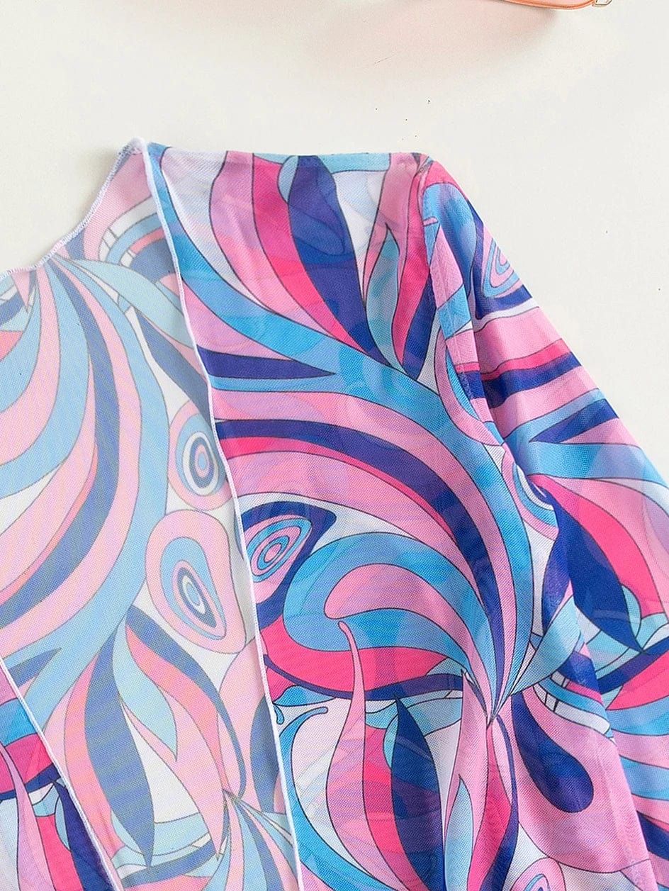 3 Pieces Sexy Print Bikini Women High Waist Swimsuit Cover Up Swimwear Female Lady Bathing Suit Swimming Summer Beachwear
