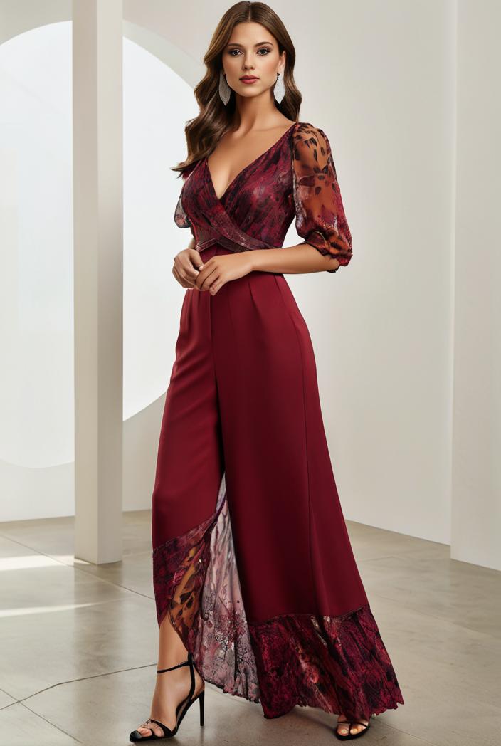 3 4 sleeve sheer sequin stripe high low hem evening dress 131550