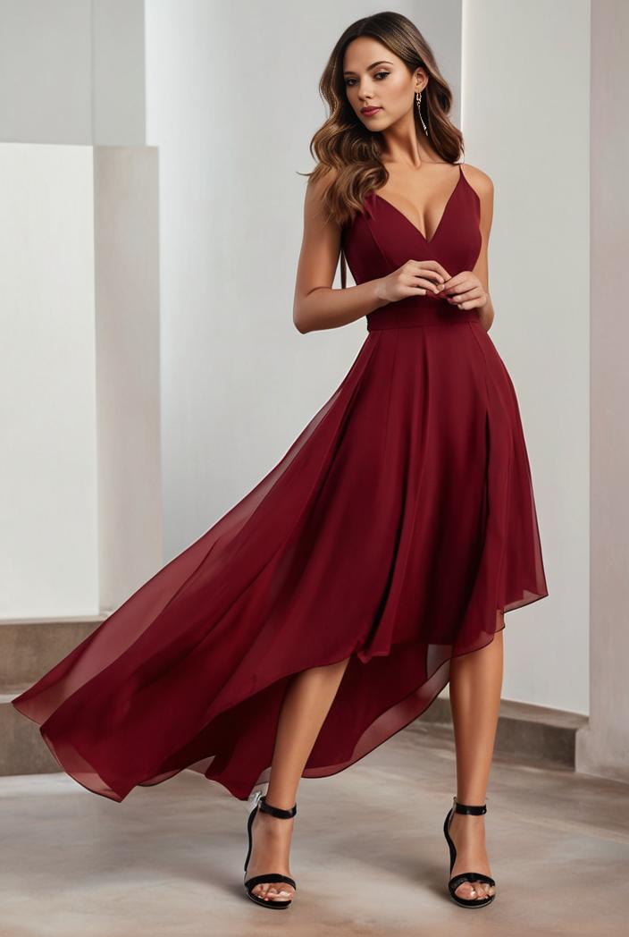 3 4 sleeve sheer sequin stripe high low hem evening dress 131581