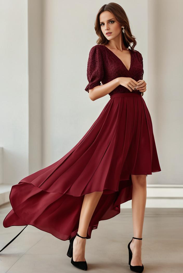 3 4 sleeve sheer sequin stripe high low hem evening dress 145565