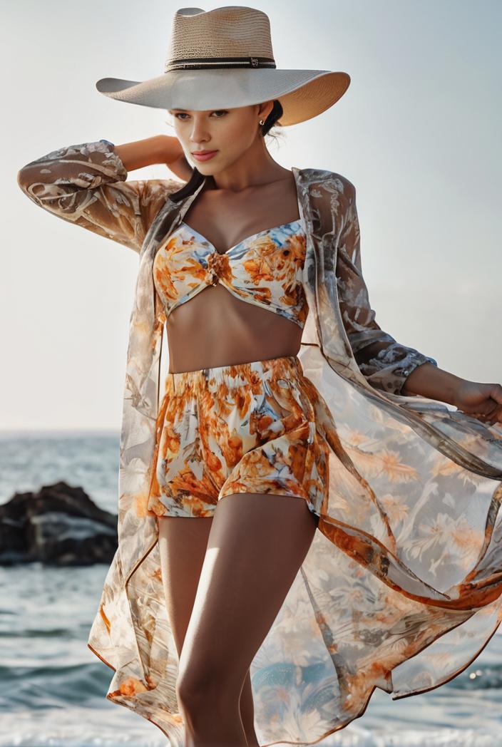 3 pieces sexy print bikini women high waist swimsuit cover up swimwear female lady bathing suit swimming summer beachwear 115380