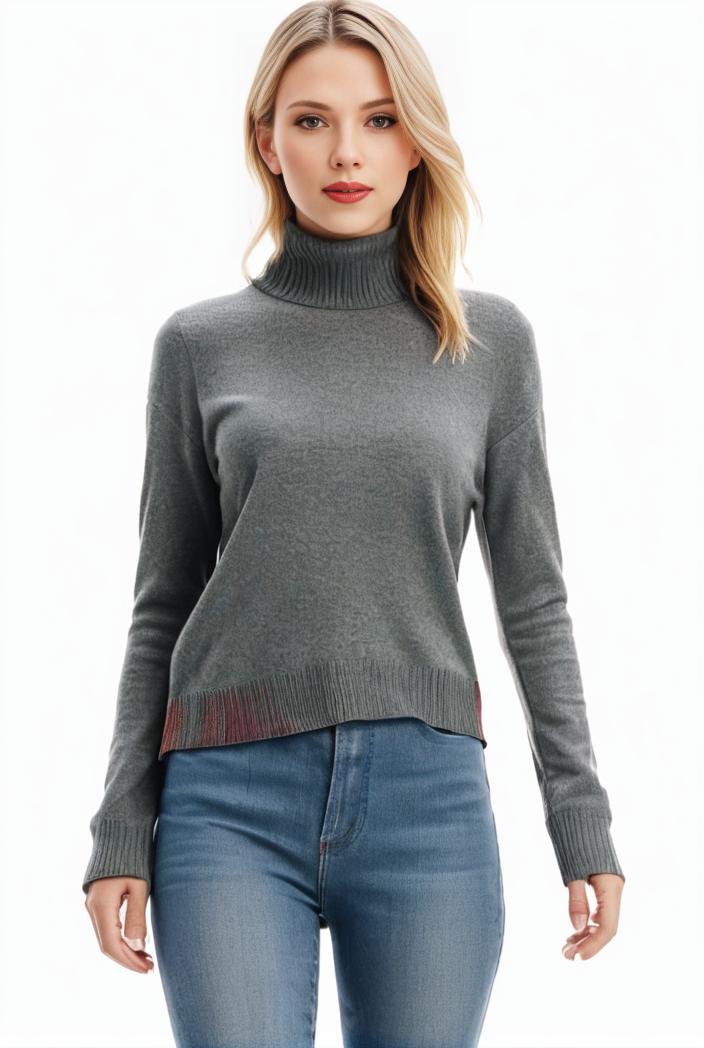 3 sets of turtleneck tees comfy long sleeve shirt perfect for spring autumn women s apparel 109656