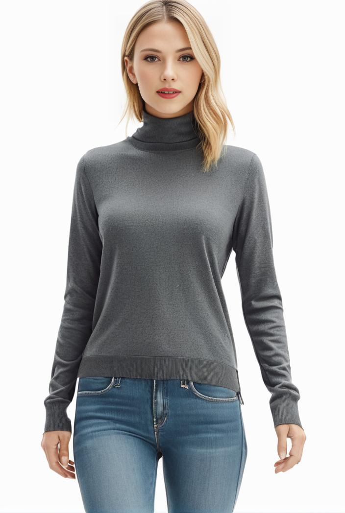 3 sets of turtleneck tees comfy long sleeve shirt perfect for spring autumn women s apparel 109660