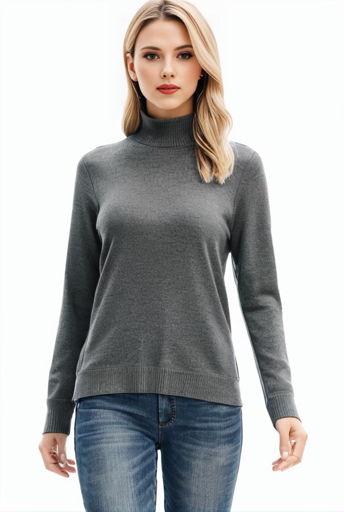 3 sets of turtleneck tees comfy long sleeve shirt perfect for spring autumn women s apparel 109657