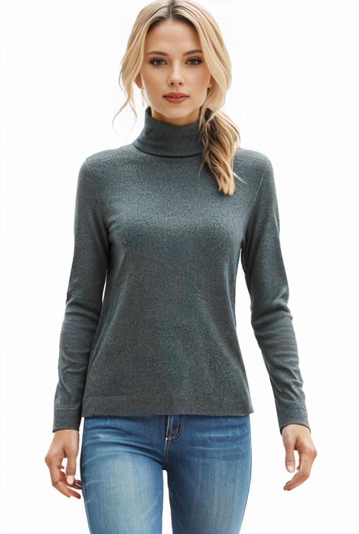 3 sets of turtleneck tees comfy long sleeve shirt perfect for spring autumn women s apparel 109658
