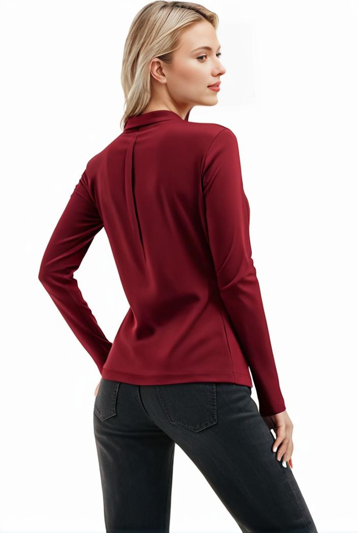 3 sets of turtleneck tees comfy long sleeve shirt perfect for spring autumn women s apparel 109662