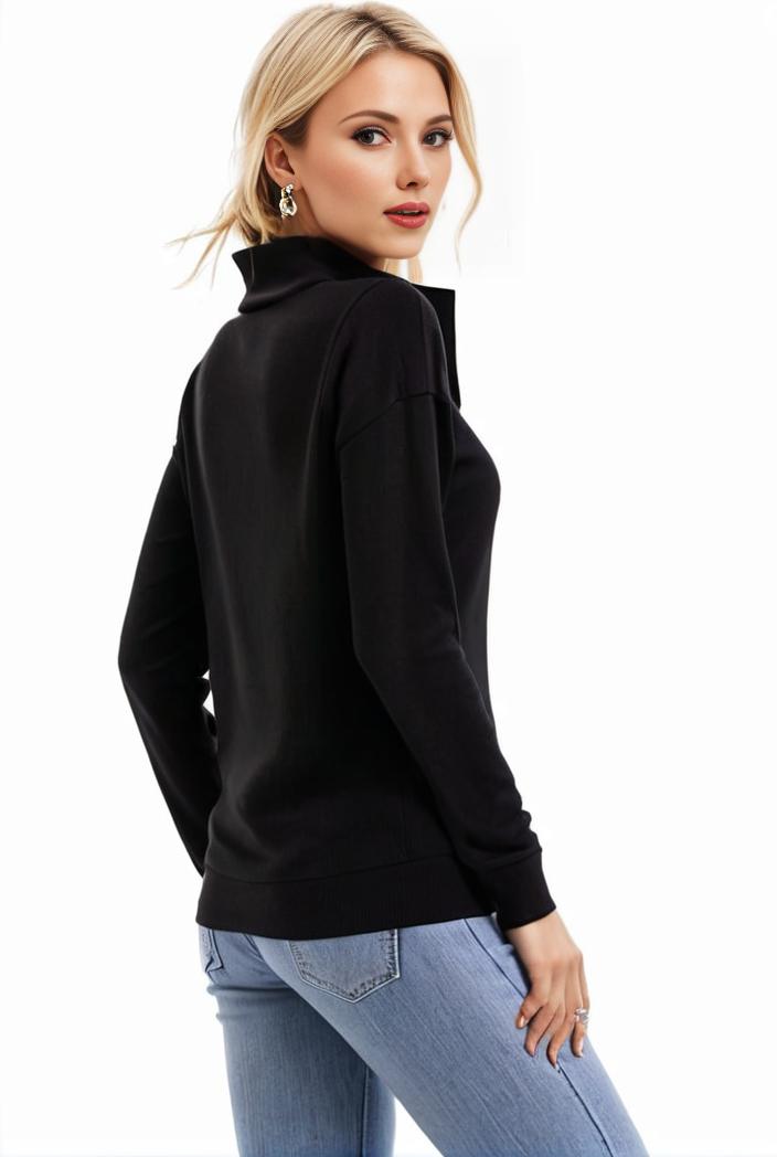 3 sets of turtleneck tees comfy long sleeve shirt perfect for spring autumn women s apparel 109671