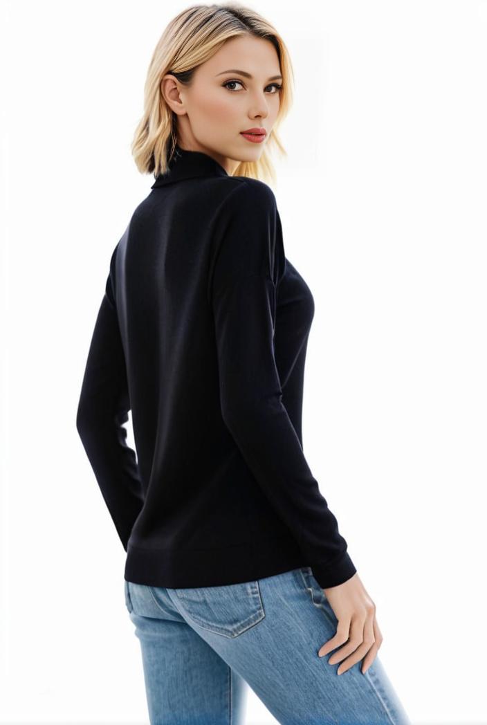 3 sets of turtleneck tees comfy long sleeve shirt perfect for spring autumn women s apparel 109675