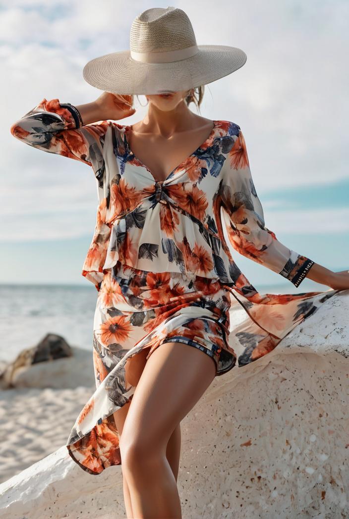 3 pieces sexy print bikini women high waist swimsuit cover up swimwear female lady bathing suit swimming summer beachwear 122846