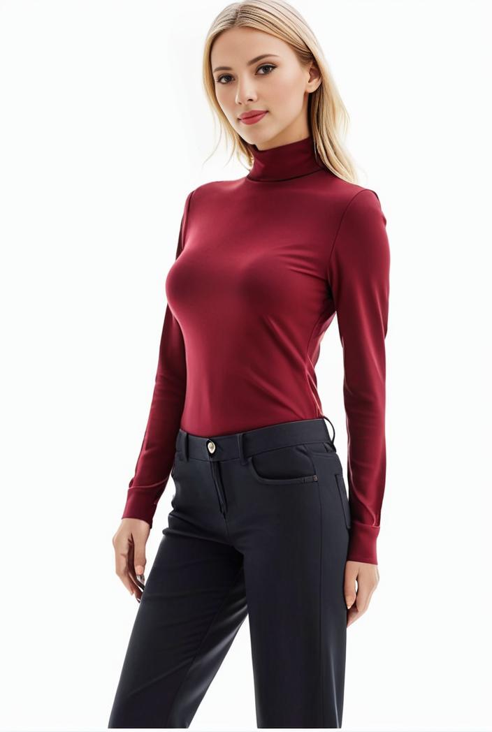3 sets of turtleneck tees comfy long sleeve shirt perfect for spring autumn women s apparel 123015