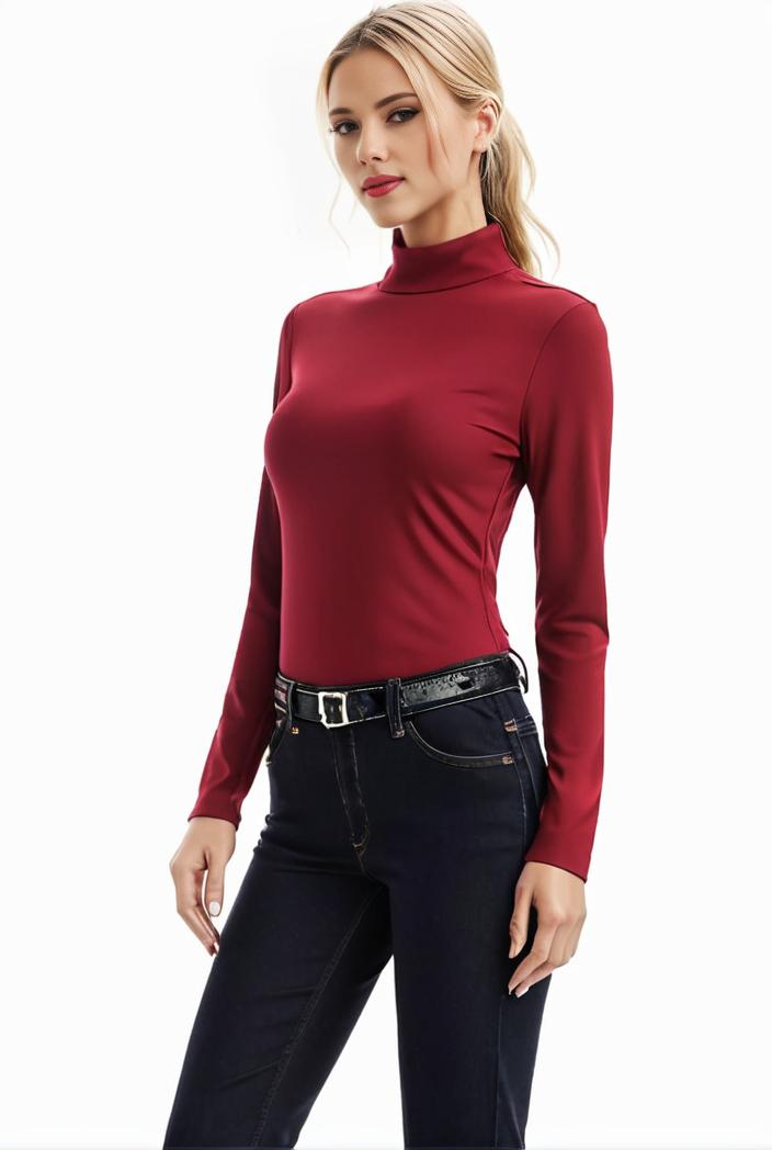 3 sets of turtleneck tees comfy long sleeve shirt perfect for spring autumn women s apparel 123016