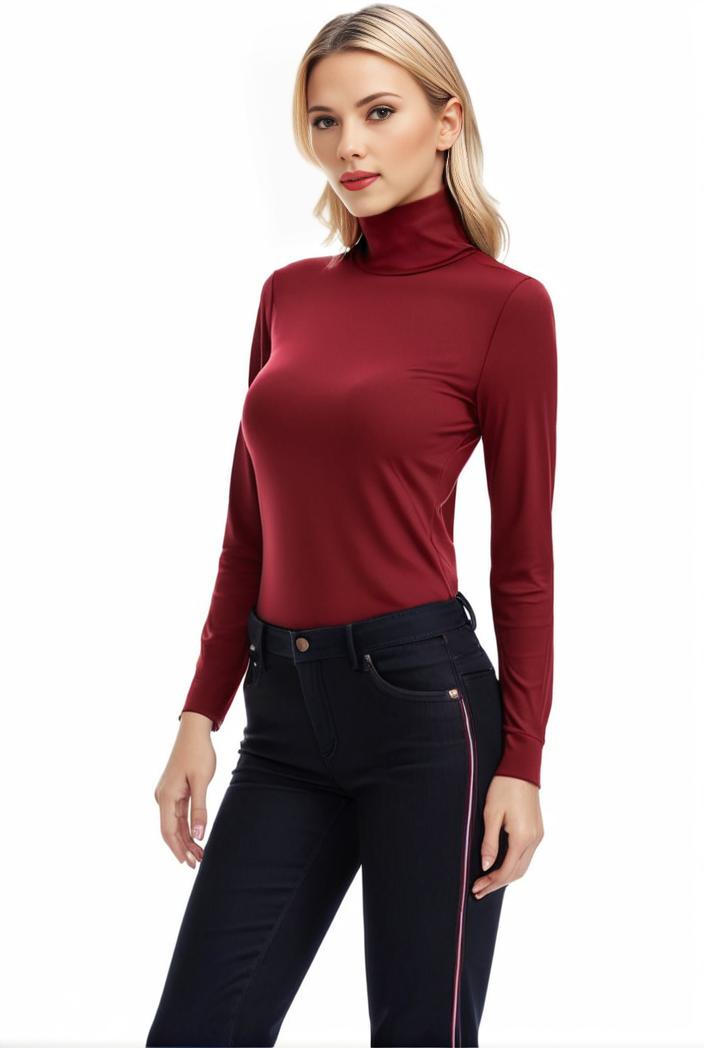 3 sets of turtleneck tees comfy long sleeve shirt perfect for spring autumn women s apparel 123017