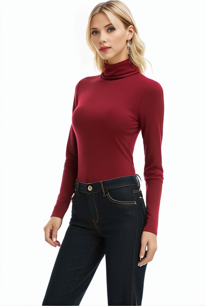 3 sets of turtleneck tees comfy long sleeve shirt perfect for spring autumn women s apparel 123020