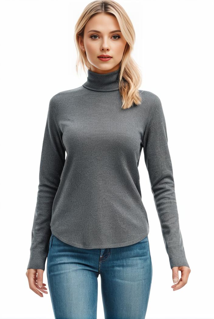 3 sets of turtleneck tees comfy long sleeve shirt perfect for spring autumn women s apparel 123027