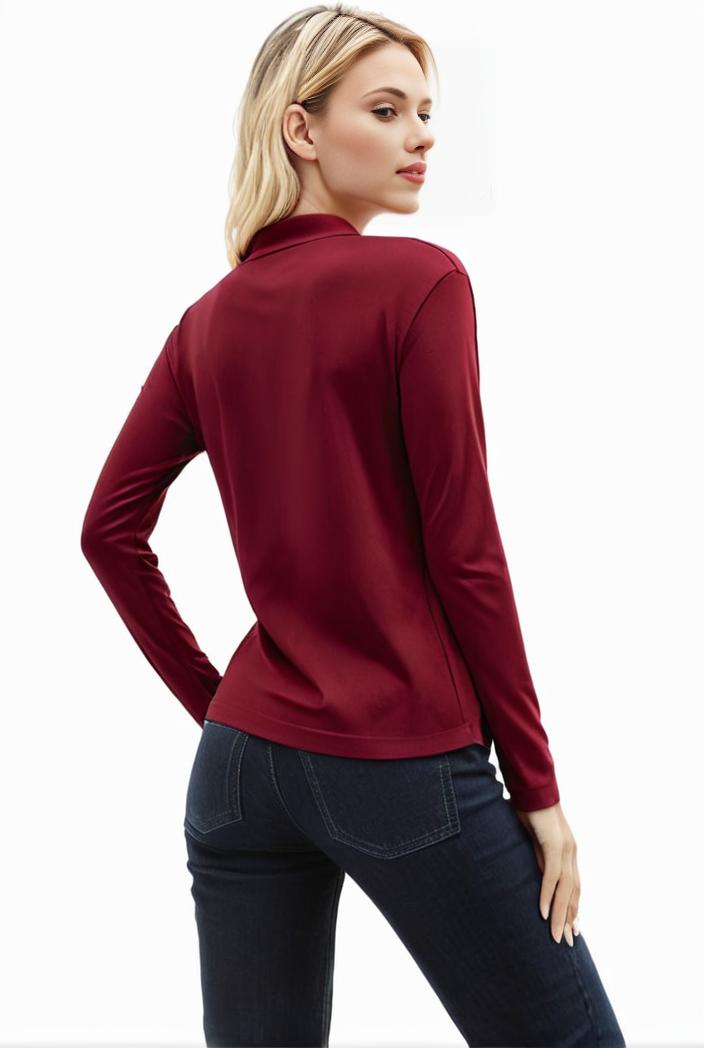 3 sets of turtleneck tees comfy long sleeve shirt perfect for spring autumn women s apparel 123032