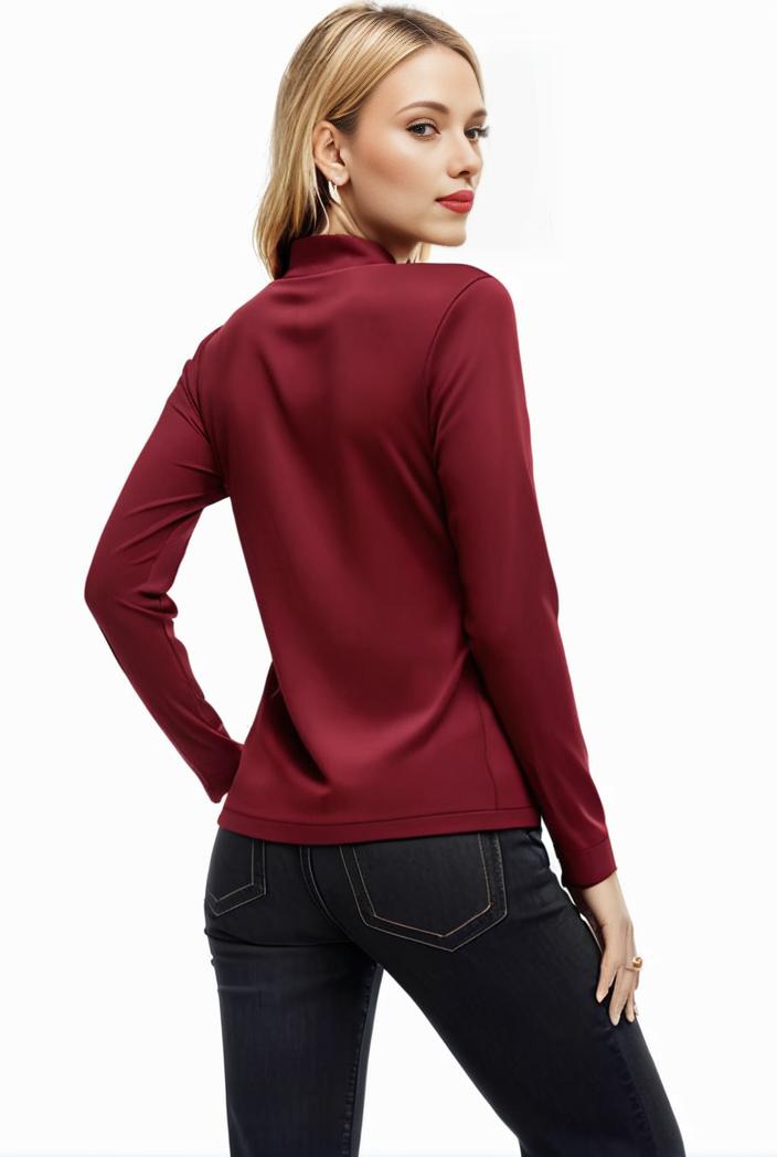 3 sets of turtleneck tees comfy long sleeve shirt perfect for spring autumn women s apparel 123034
