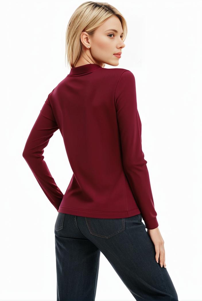 3 sets of turtleneck tees comfy long sleeve shirt perfect for spring autumn women s apparel 123036