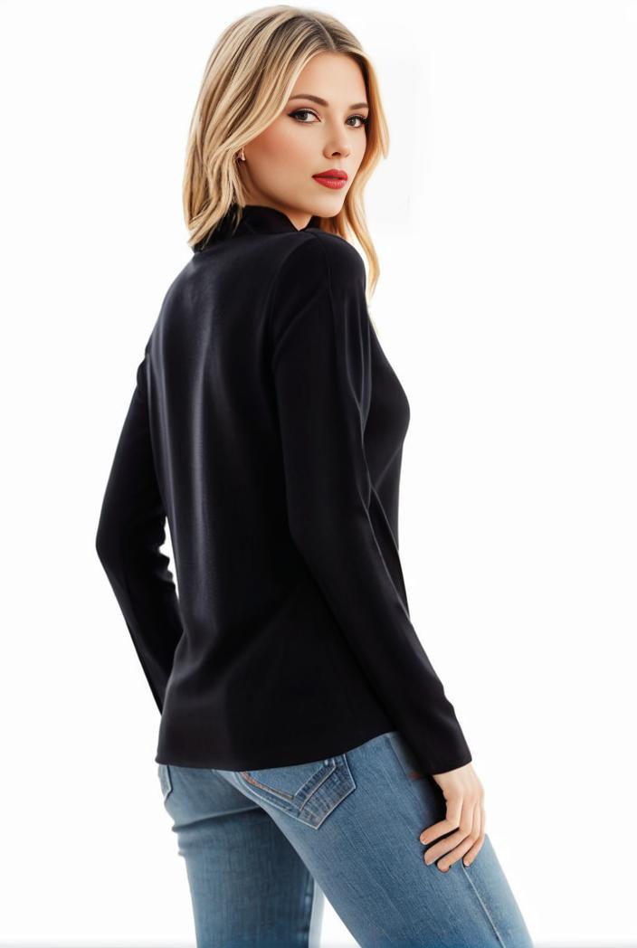 3 sets of turtleneck tees comfy long sleeve shirt perfect for spring autumn women s apparel 123037