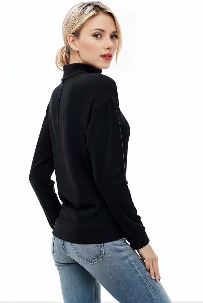 3 sets of turtleneck tees comfy long sleeve shirt perfect for spring autumn women s apparel 123039
