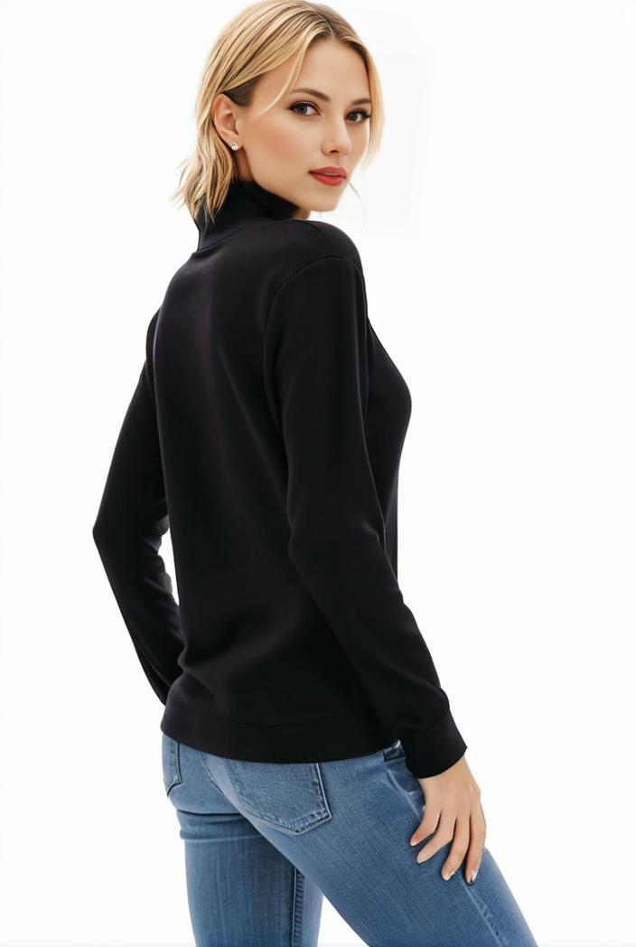 3 sets of turtleneck tees comfy long sleeve shirt perfect for spring autumn women s apparel 123041