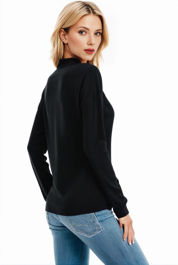 3 sets of turtleneck tees comfy long sleeve shirt perfect for spring autumn women s apparel 123043